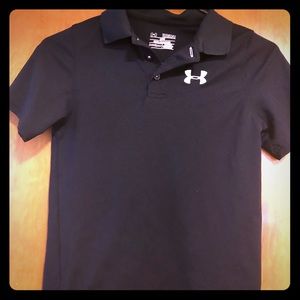Under Armour Boys Black Polo